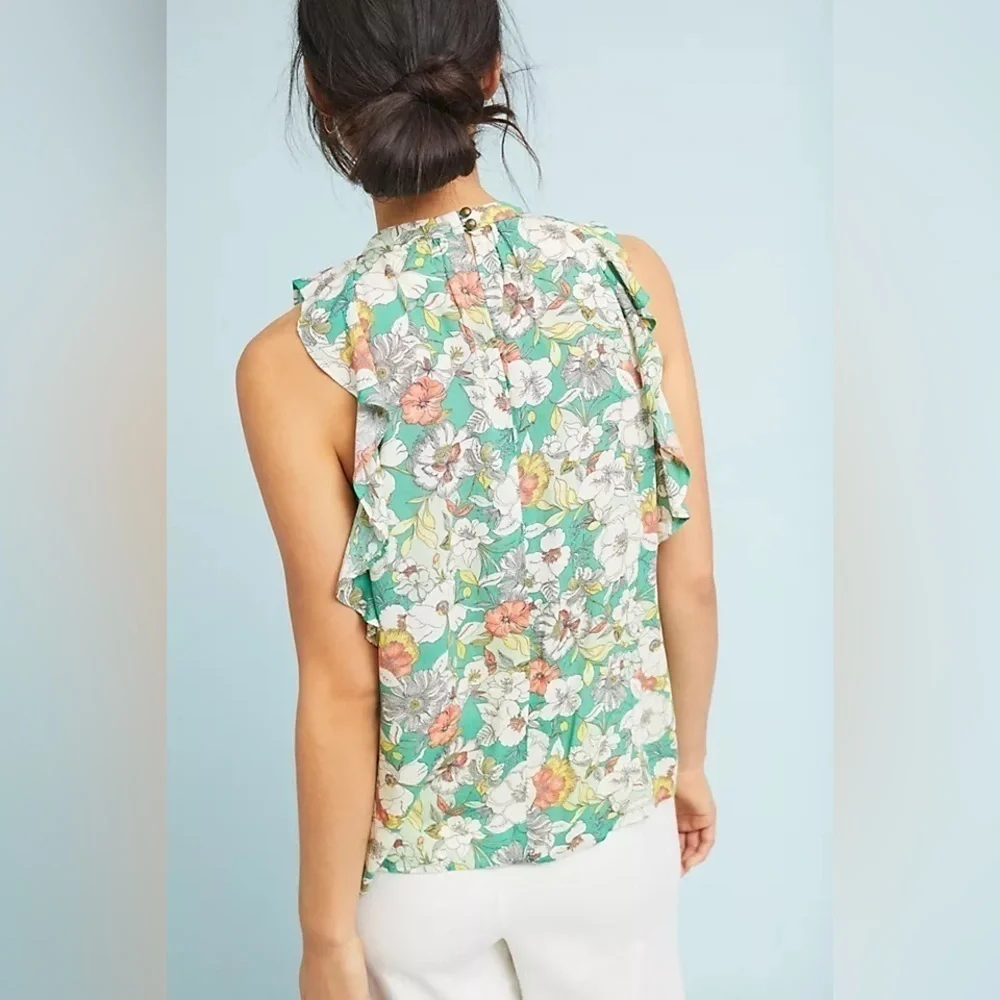 Anthropologie Maeve Floral Print Top - Picture 2 of 6